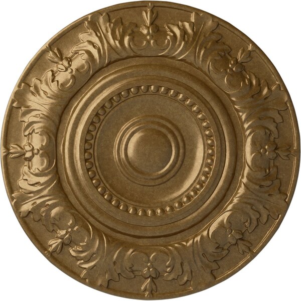Ekena Millwork Biddix Ceiling Medallion (Fits Canopies up to 7 1/2"), Hand-Painted Pale Gold, 20 7/8"OD x 1 1/4"P CM20BXPAS - main